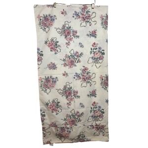 Vintage JCPenney Floral Pillowcase Cottagecore Bow Percale Made in USA Full